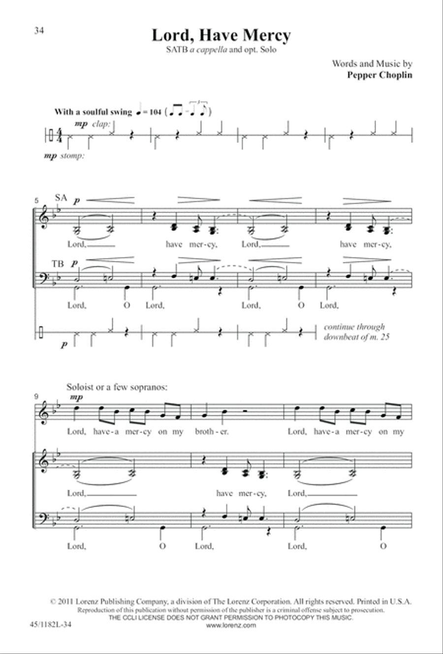 All Around A Cappella 4-Part scores gallery preview page 34