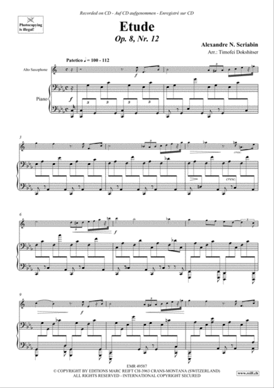 Etude Alto Saxophone scores gallery preview page 3