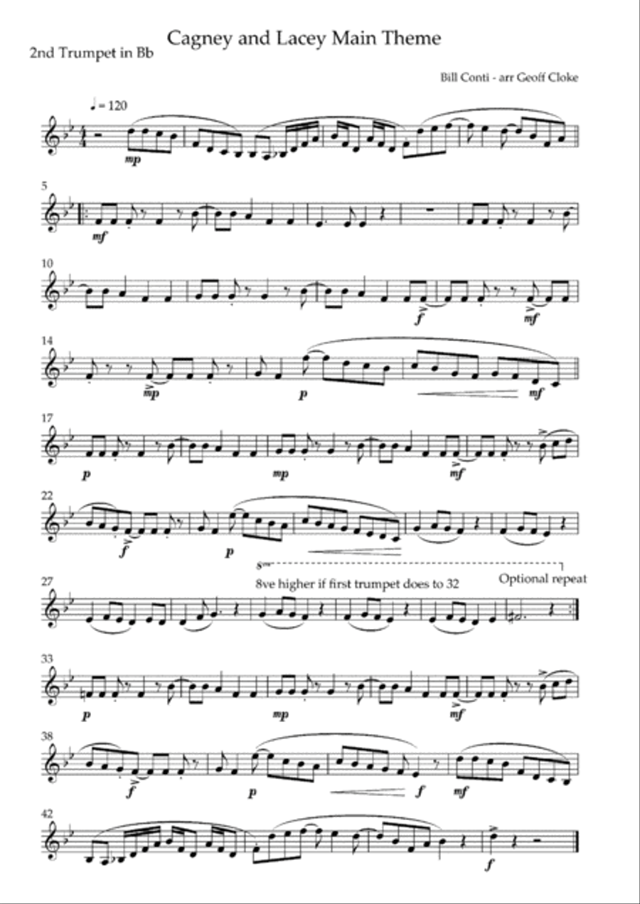 Cagney And Lacey Theme Brass Ensemble scores gallery preview page 2