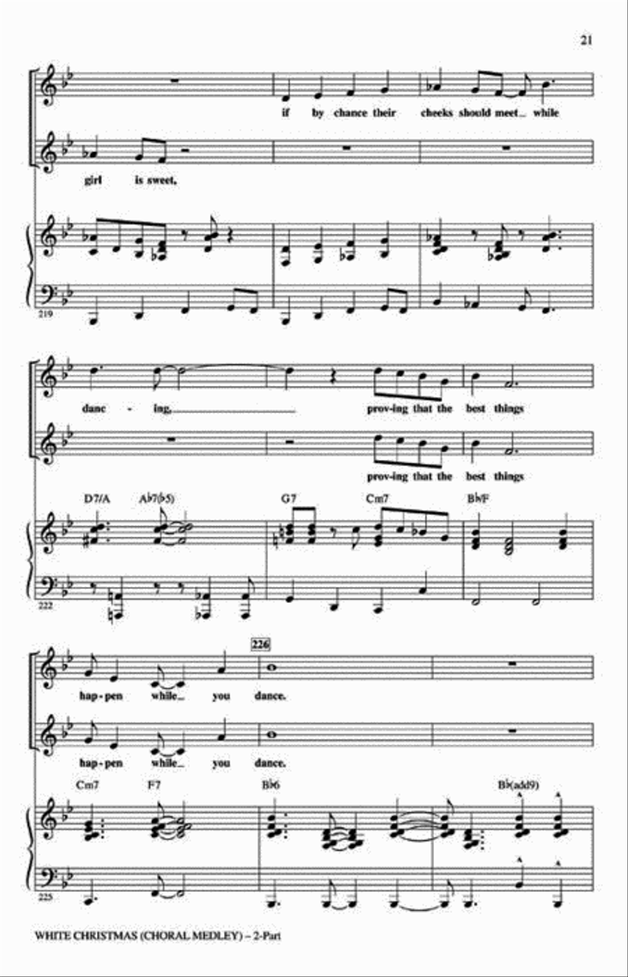 White Christmas (Choral Medley) 2-Part scores gallery preview page 5