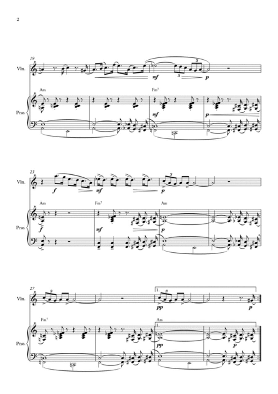 The Pink Panther Violin Solo scores gallery preview page 2