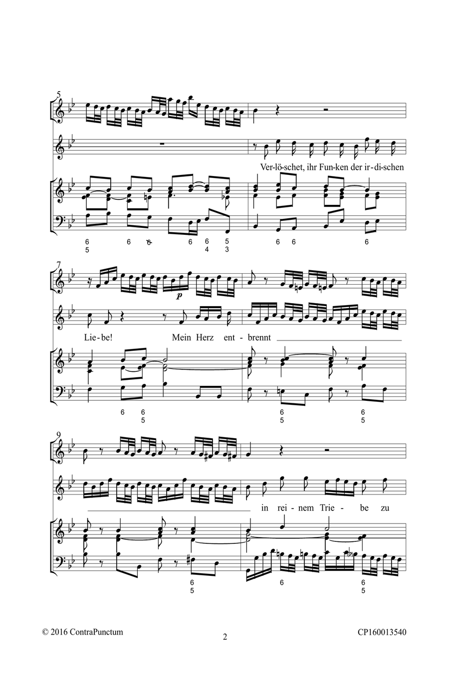 Harmonischer Gottesdienst TWV 1:1471 Verlöschet, ihr Funken der irdischen Liebe! Oboe Solo scores gallery preview page 6