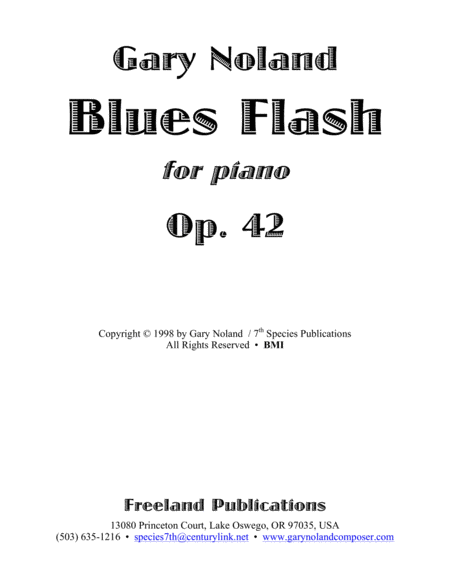 "Blues Flash" for piano Op. 42