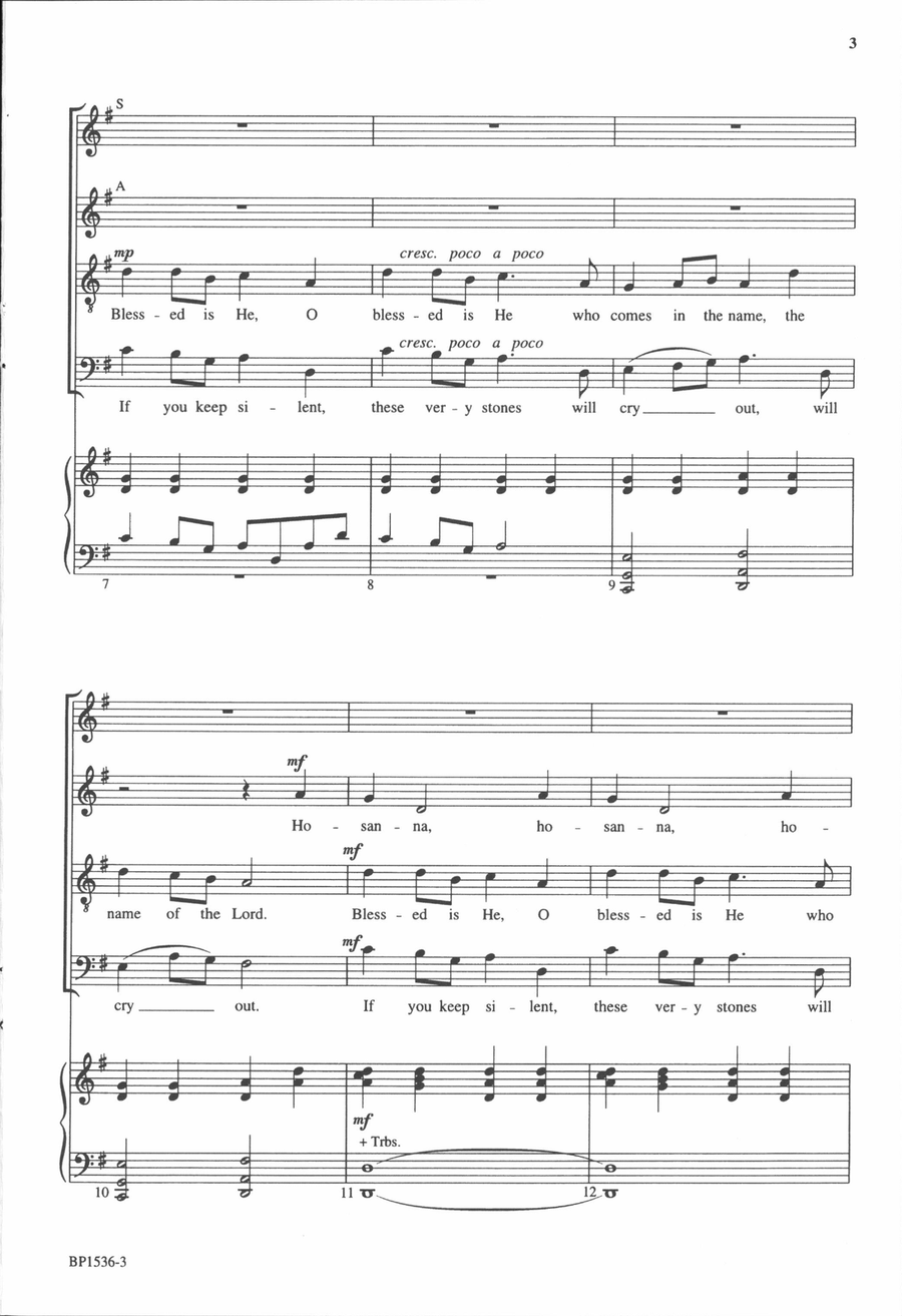 Procession and Hymn for Palm Sunday 4-Part scores gallery preview page 3