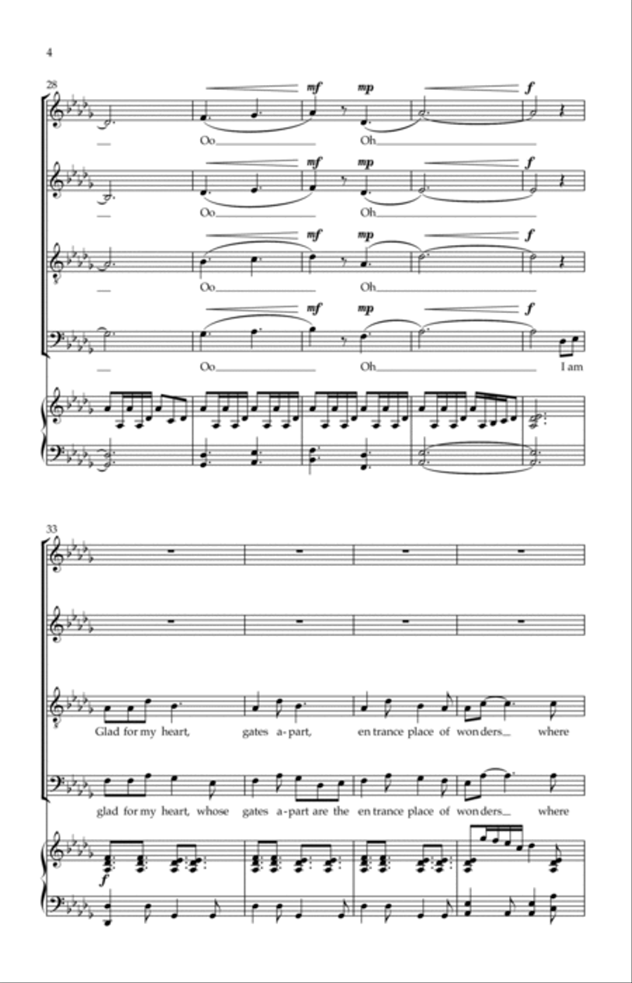 I Am Glad 4-Part scores gallery preview page 4