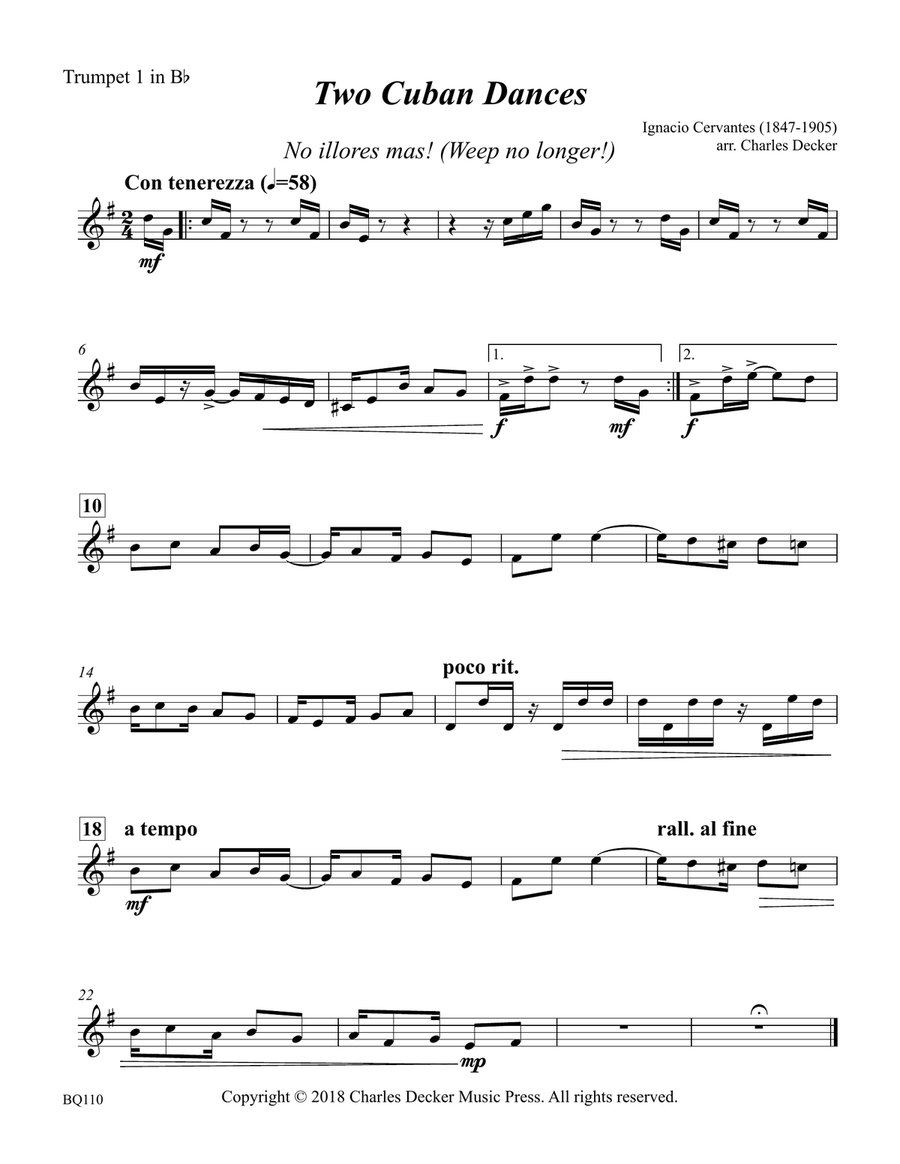 Two Cuban Dances for Brass Quintet Brass Quintet scores gallery preview page 4