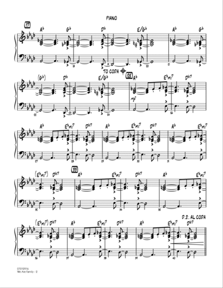 We Are Family - Piano Piano scores gallery preview page 2