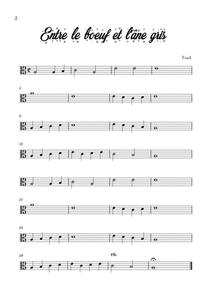 10 Easy Christmas Carols for Viola Beginners (Music for Children) image number null