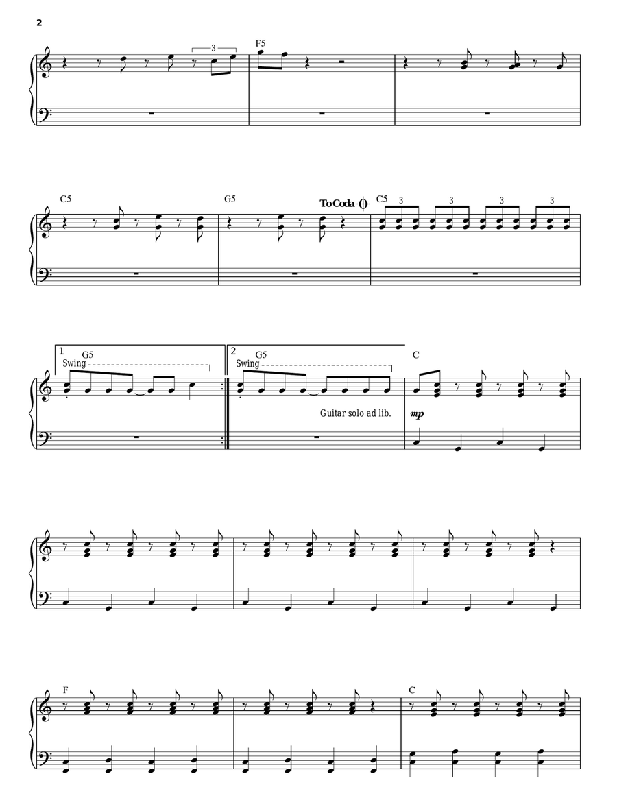 Red River Rock Red River Rock Piano scores gallery preview page 2