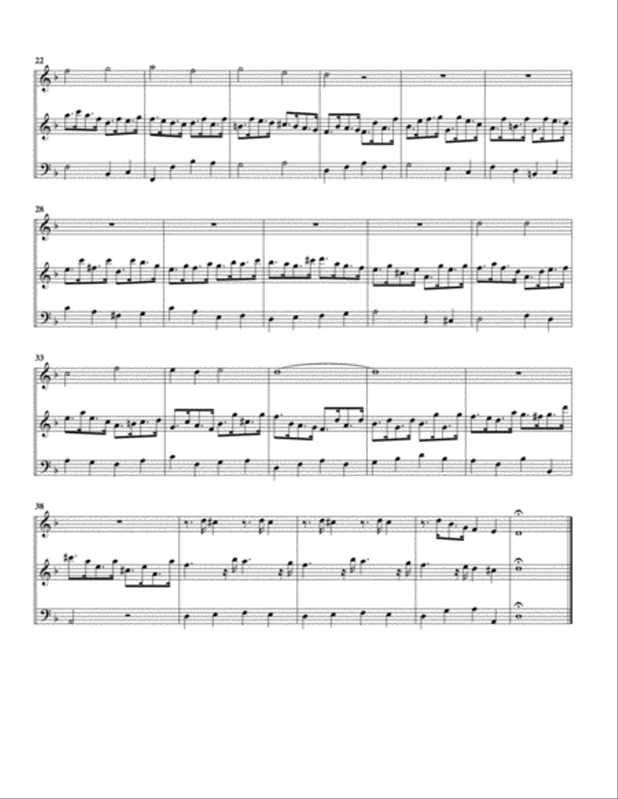 Nun komm, der Heiden Heiland (arrangement for 3 recorders) Recorder scores gallery preview page 2