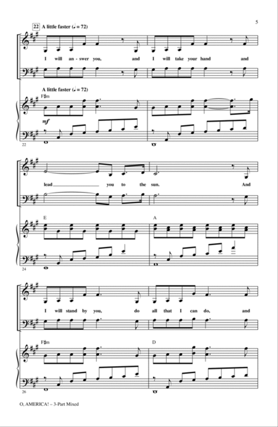 O, America! O, America! 3-Part scores gallery preview page 4
