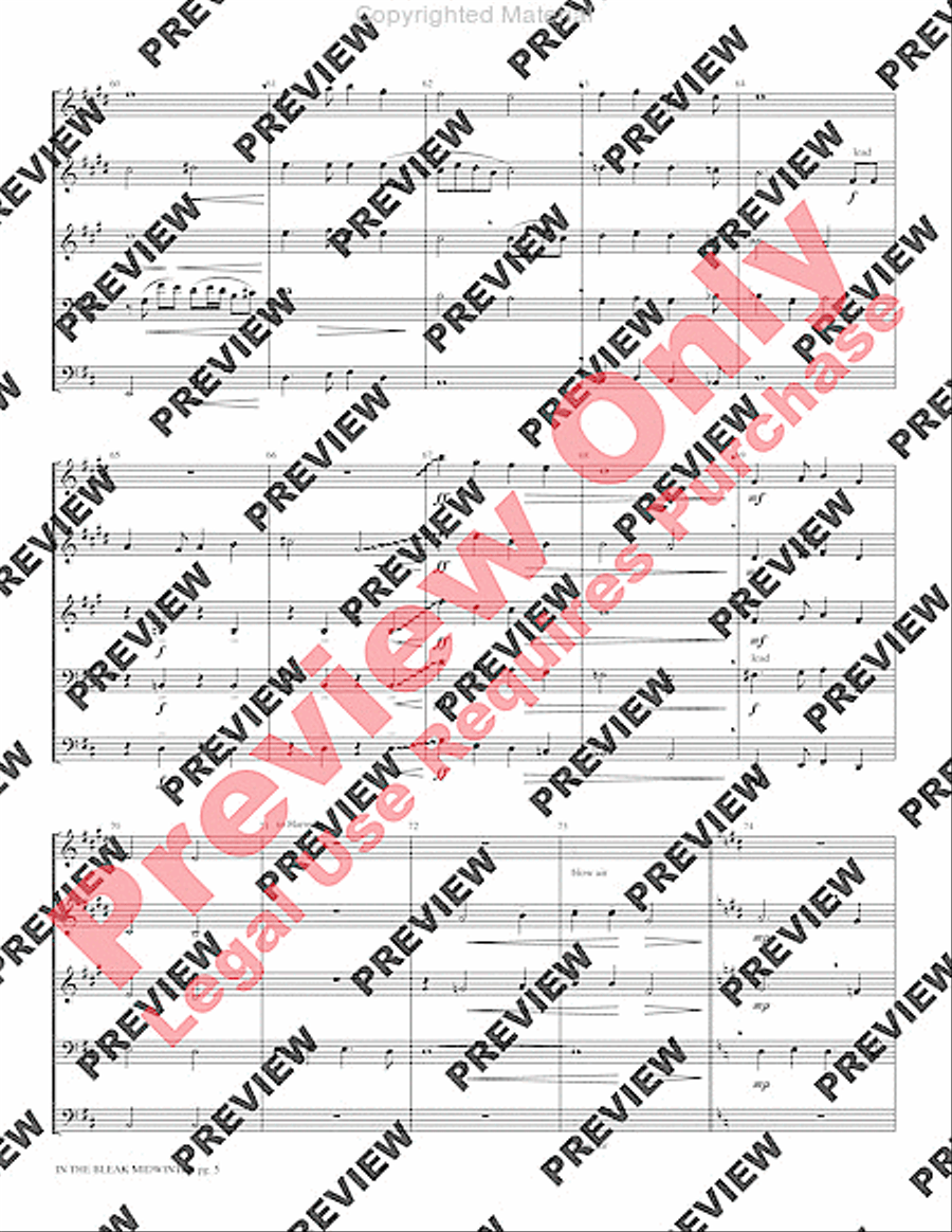 In the Bleak Midwinter Brass Quintet scores gallery preview page 7