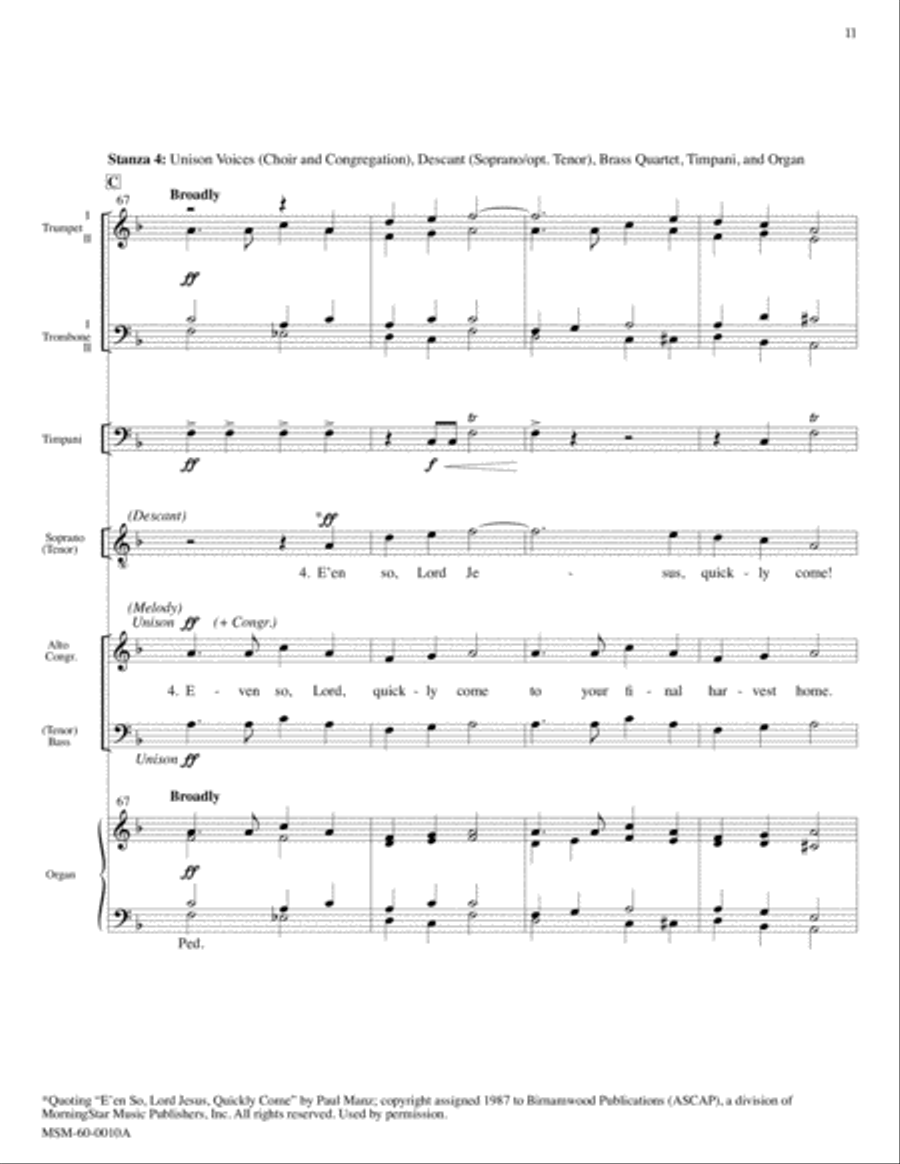 Come, You Thankful People, Come (Full Score) Choir scores gallery preview page 7