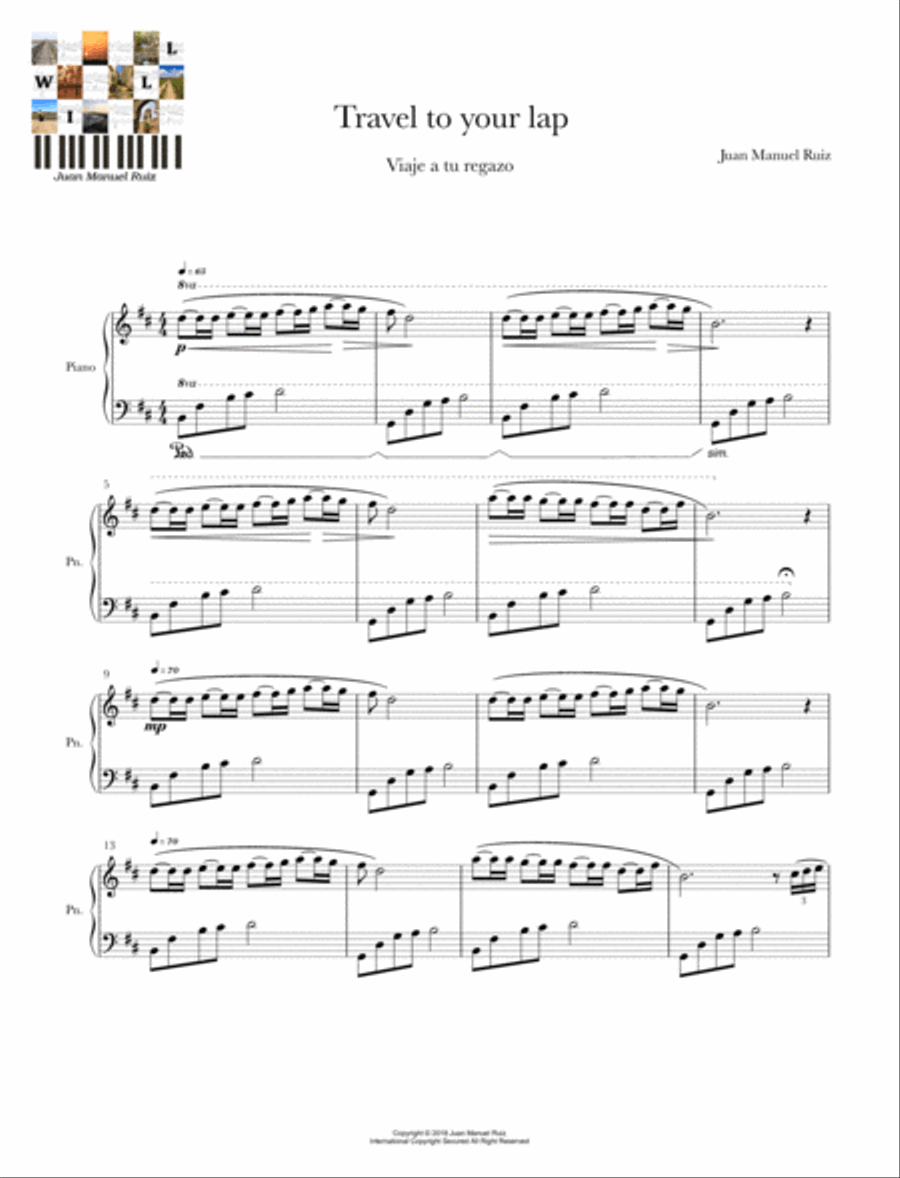 Travel to your lap Piano Solo scores gallery preview page 1