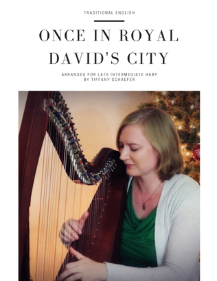 Book cover for Once in Royal David's City: Late Intermediate Lever Harp