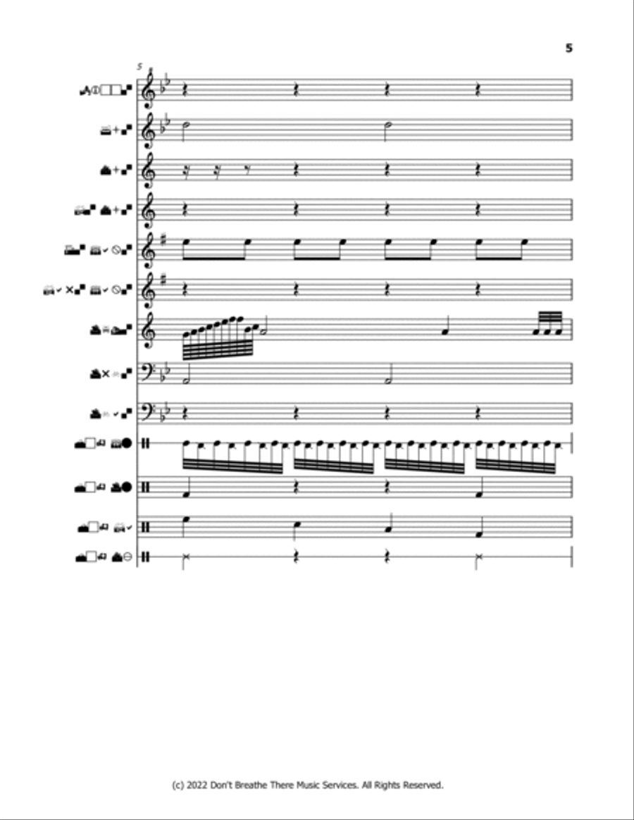 Ode to Bridge Club Ode to Bridge Club Concert Band scores gallery preview page 5
