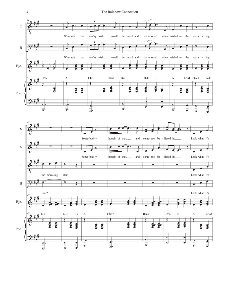 The Rainbow Connection 4-Part scores gallery preview page 4