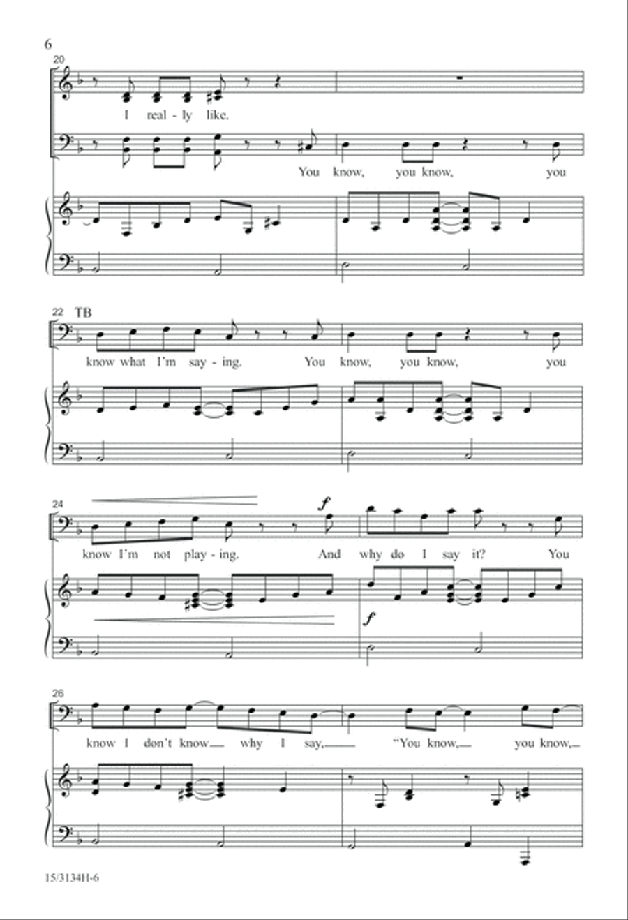 Like, I Like to Say Like 4-Part scores gallery preview page 6