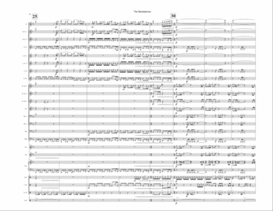 Theme From The Mandalorian Marching Band scores gallery preview page 4