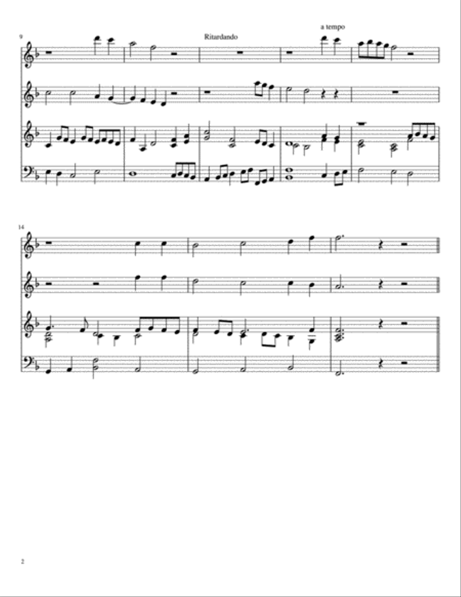 Three Meditations on Beach Spring (Flute, Oboe, and Piano with parts) Woodwind Duet scores gallery preview page 2