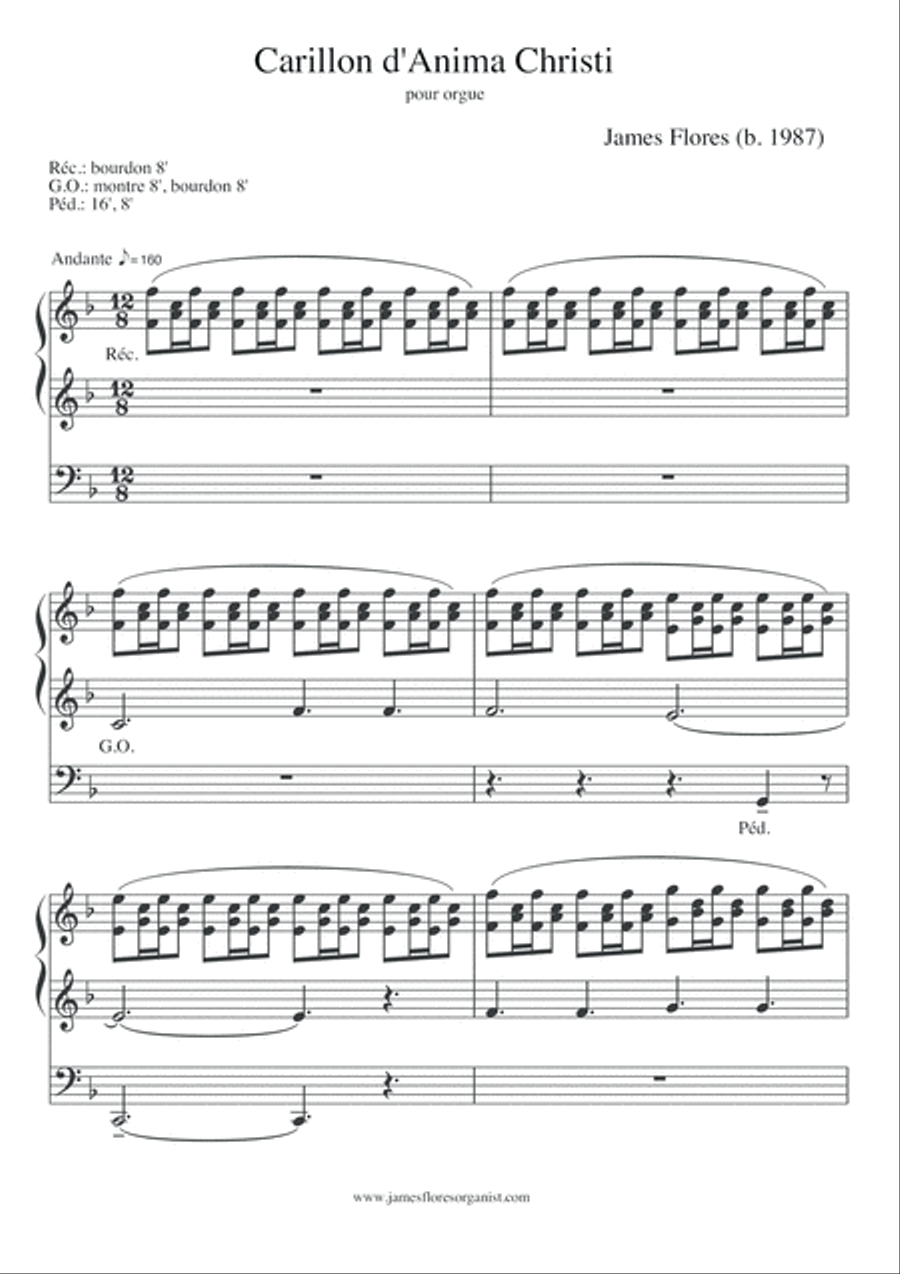 Carillon d'Anima Christi Organ Solo scores gallery preview page 5