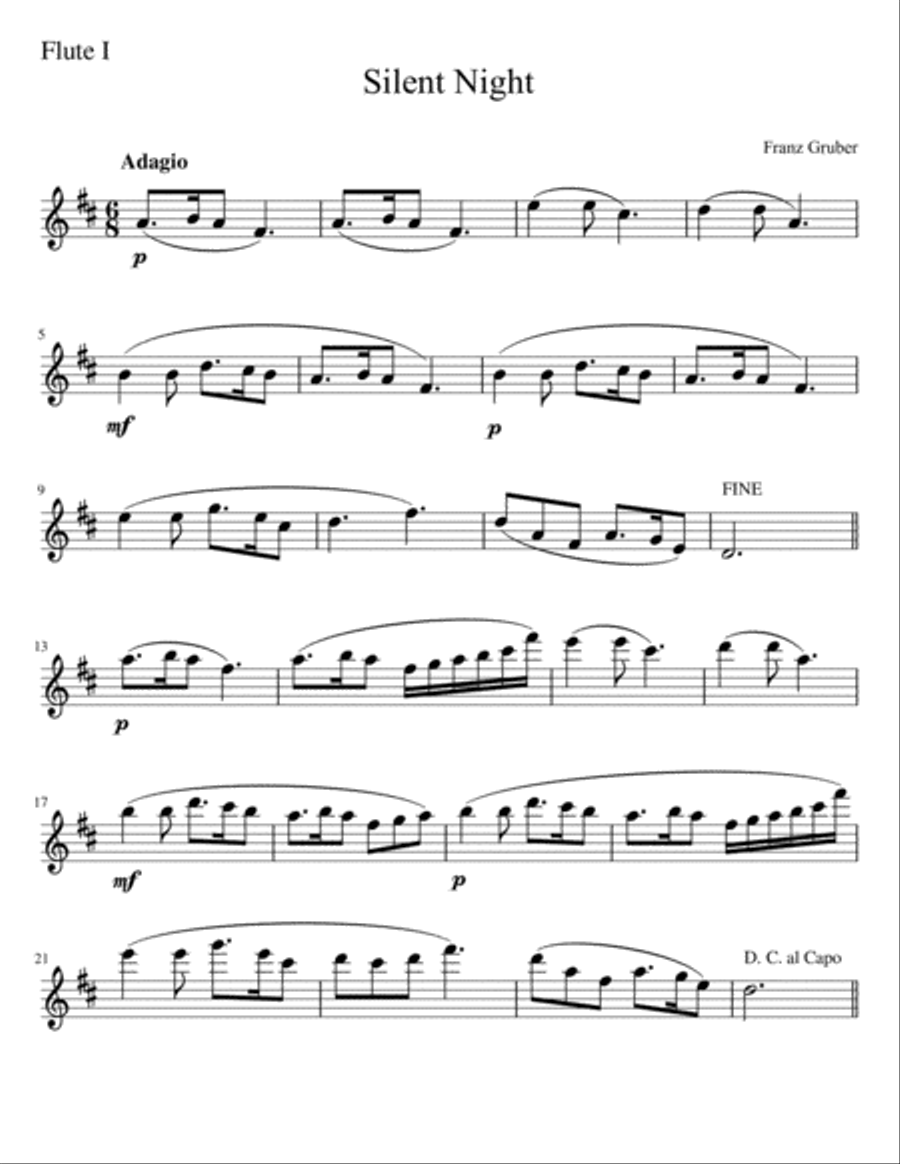 Silent Night Silent Night Woodwind Ensemble scores gallery preview page 4
