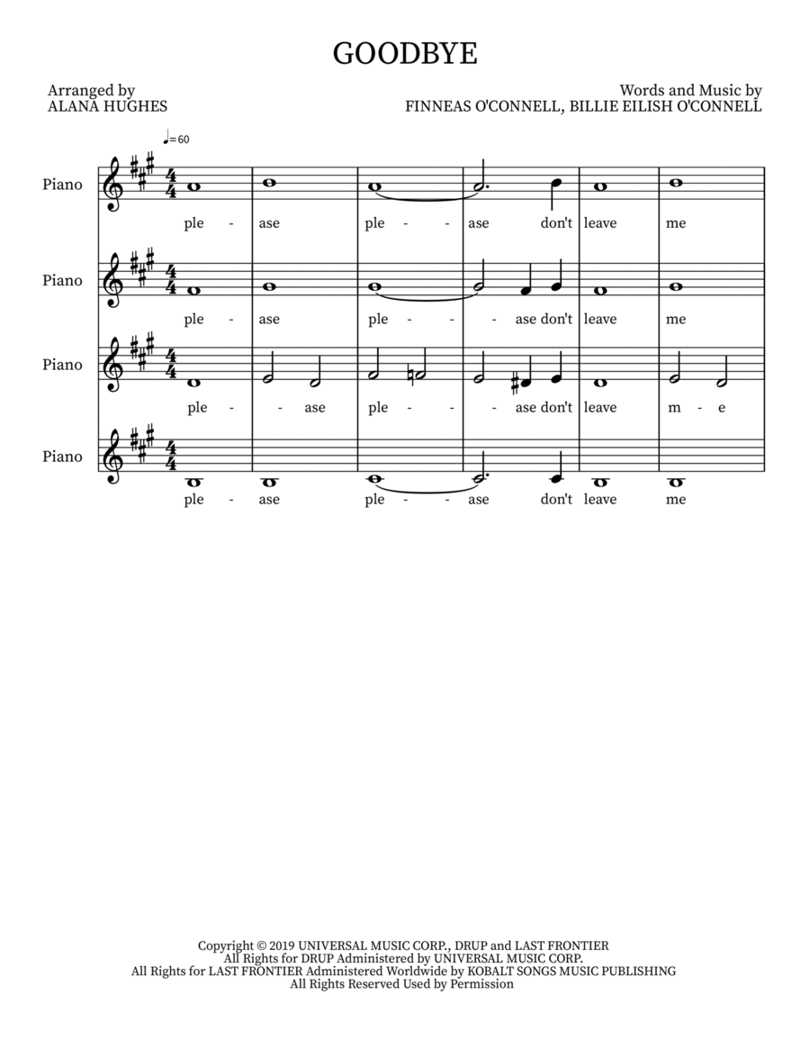 Goodbye Goodbye SSAA scores gallery preview page 1