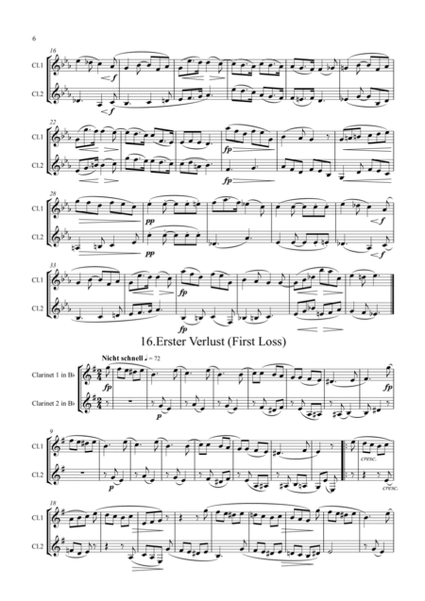 Schumann: Album für die Jugend (Album for the Young) (Op.68) Set II. (8 pieces) - clarinet duet image number null
