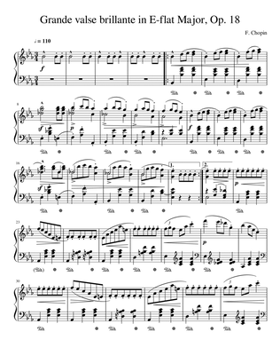 Waltz Op. 18, Nº 1 (The Grande Valse Brillante in E-Flat Major)