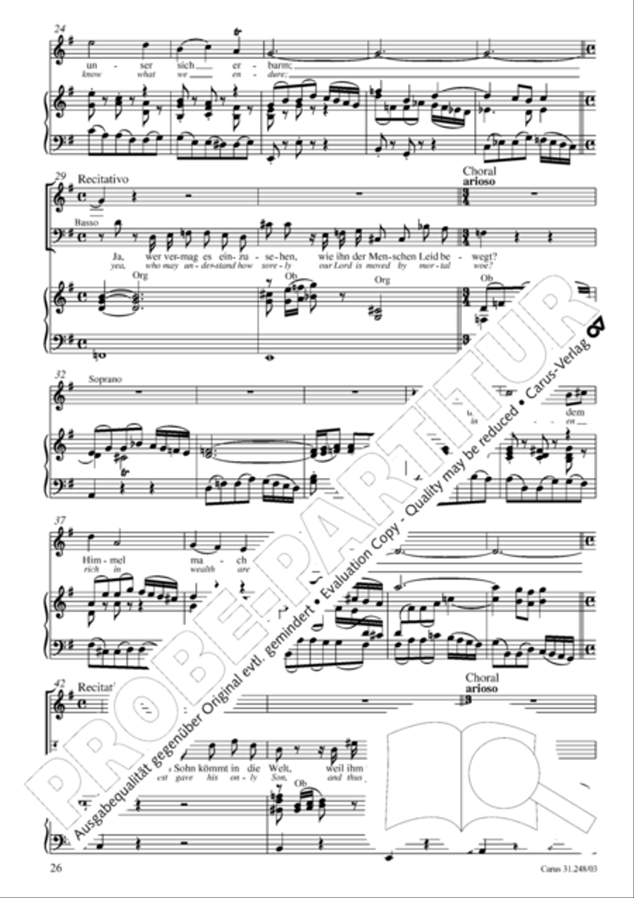 Christmas oratorio (Weihnachtsoratorium, Teile I-III) 4-Part scores gallery preview page 31