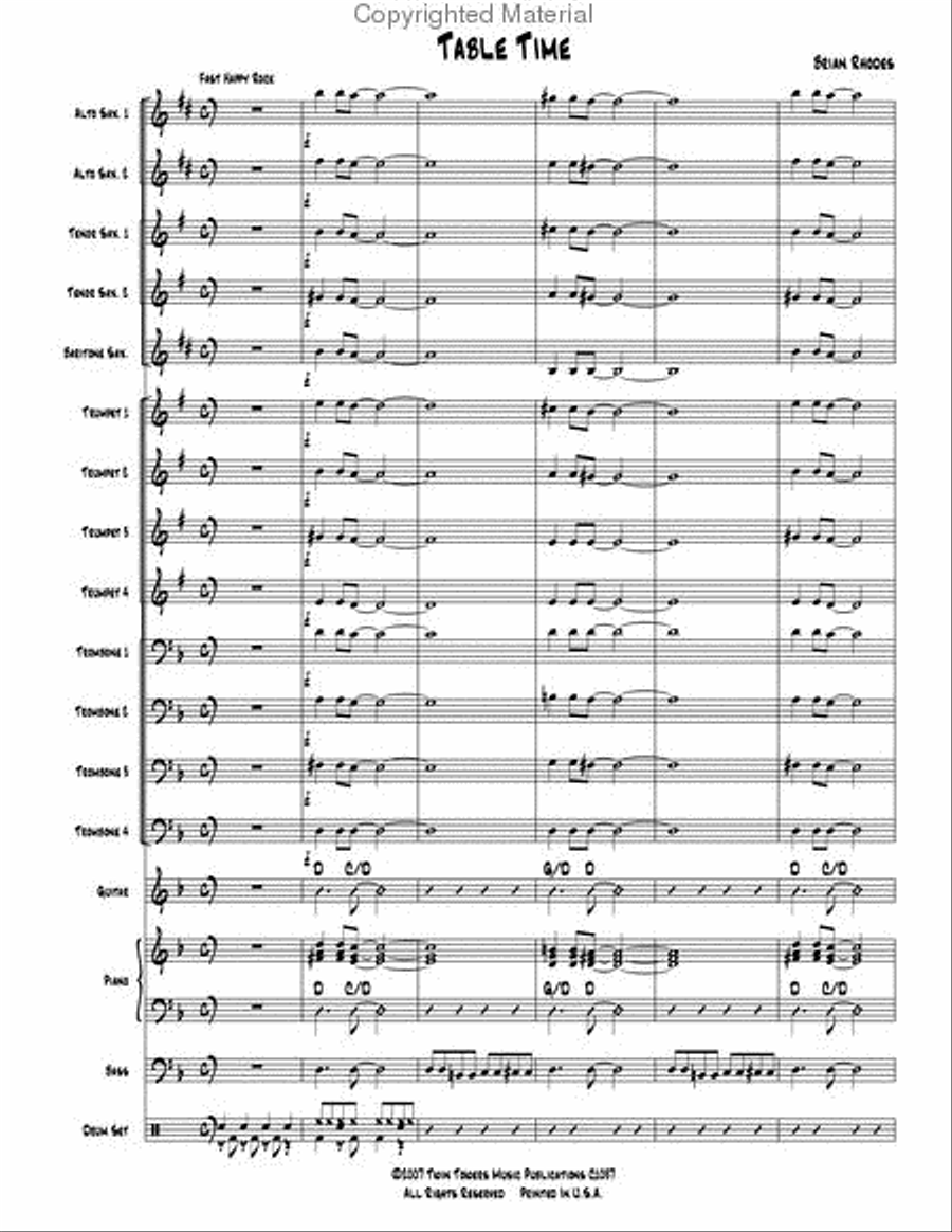 Table Time Jazz Ensemble scores gallery preview page 3