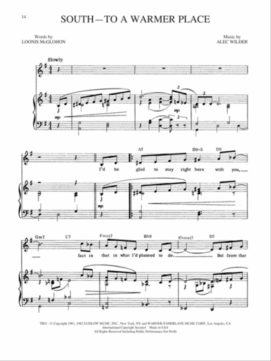 The Alec Wilder Song Collection Piano, Vocal, Guitar scores gallery preview page 5