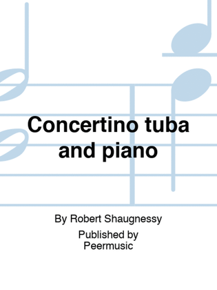 Book cover for Concertino tuba and piano