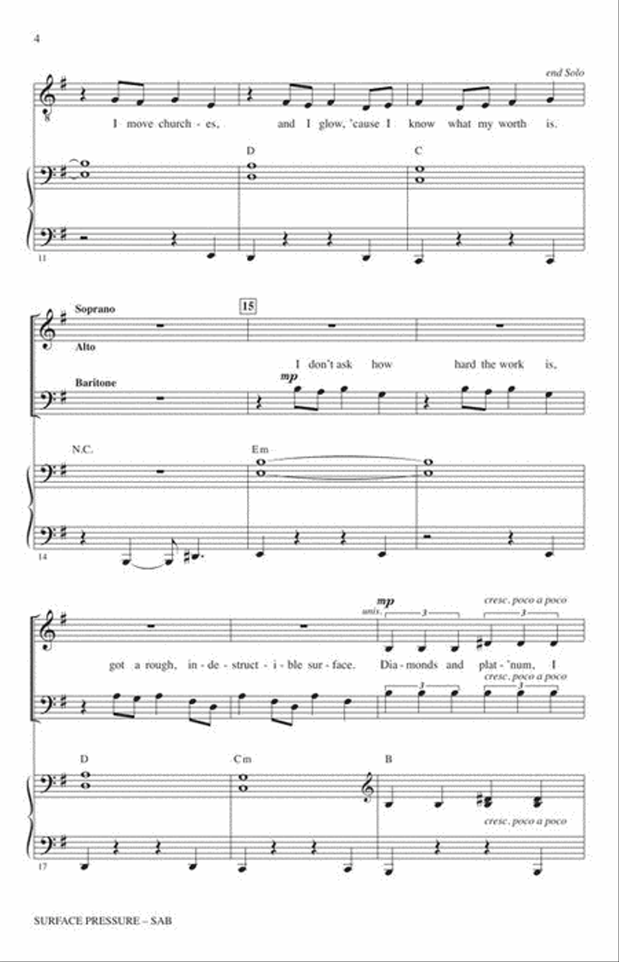 <br>Sheet music extract