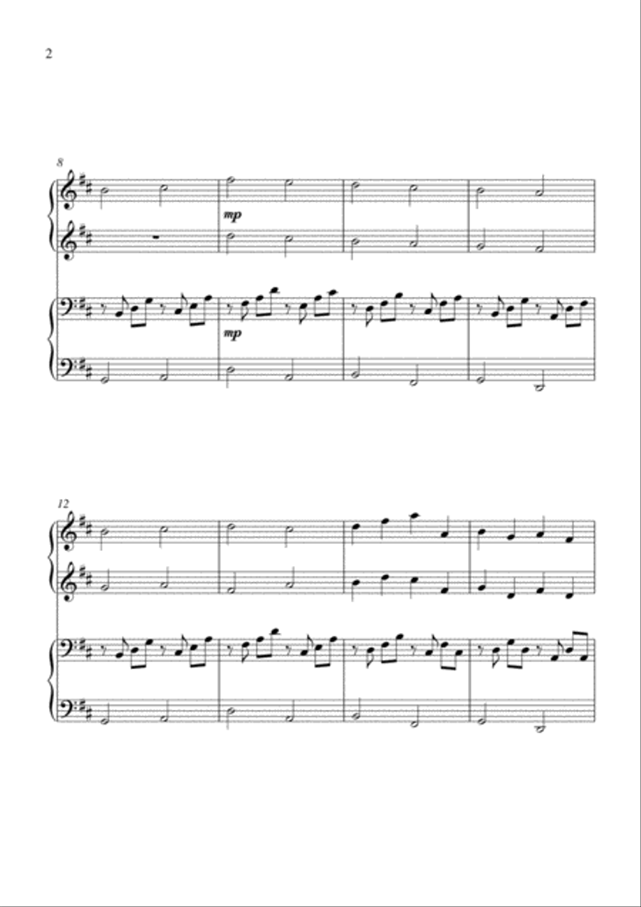 Canon in D Piano Method scores gallery preview page 2