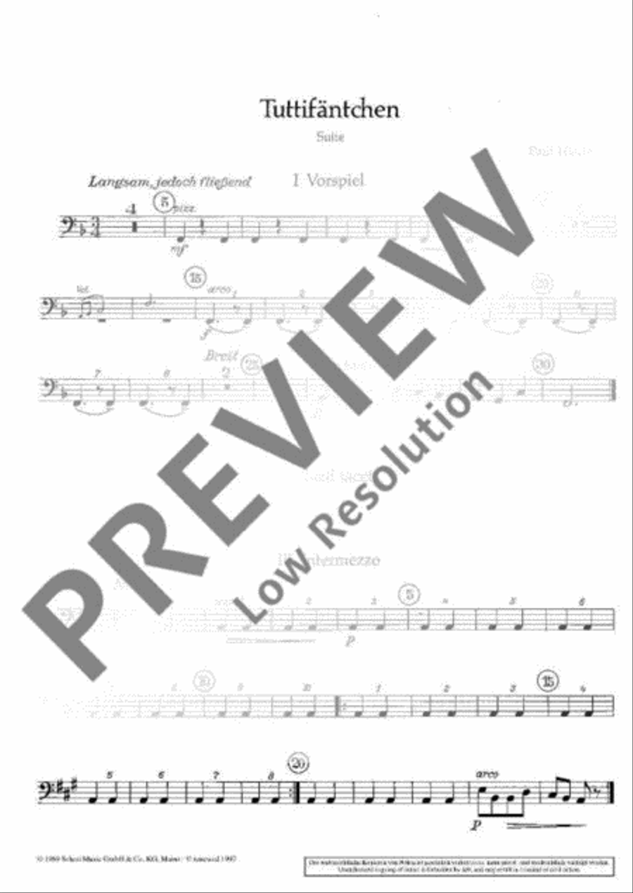 Tuttifäntchen Tuttifäntchen Double Bass scores gallery preview page 4