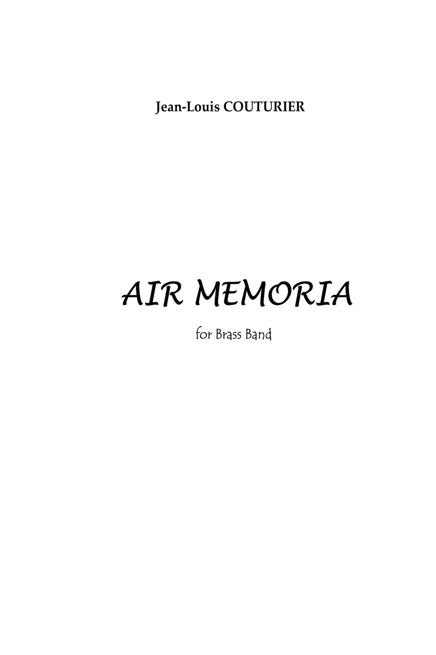 AIR MEMORIA Brass Band scores gallery preview page 3