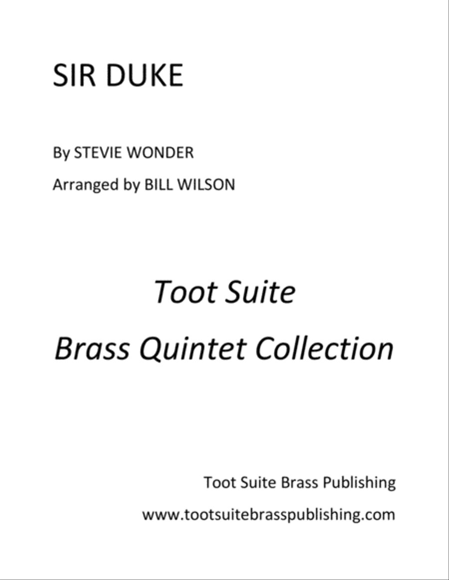 Sir Duke Sir Duke Brass Quintet scores gallery preview page 1