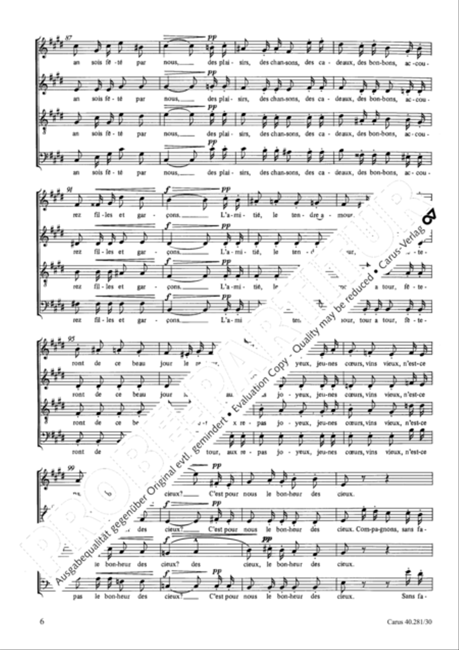 Toast pour le nouvel an 4-Part scores gallery preview page 7