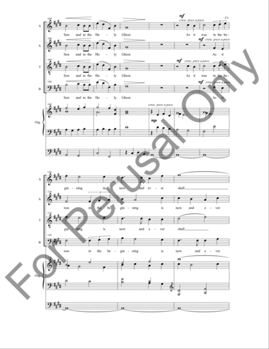 Magnificat and Nunc Dimittis 4-Part scores gallery preview page 12