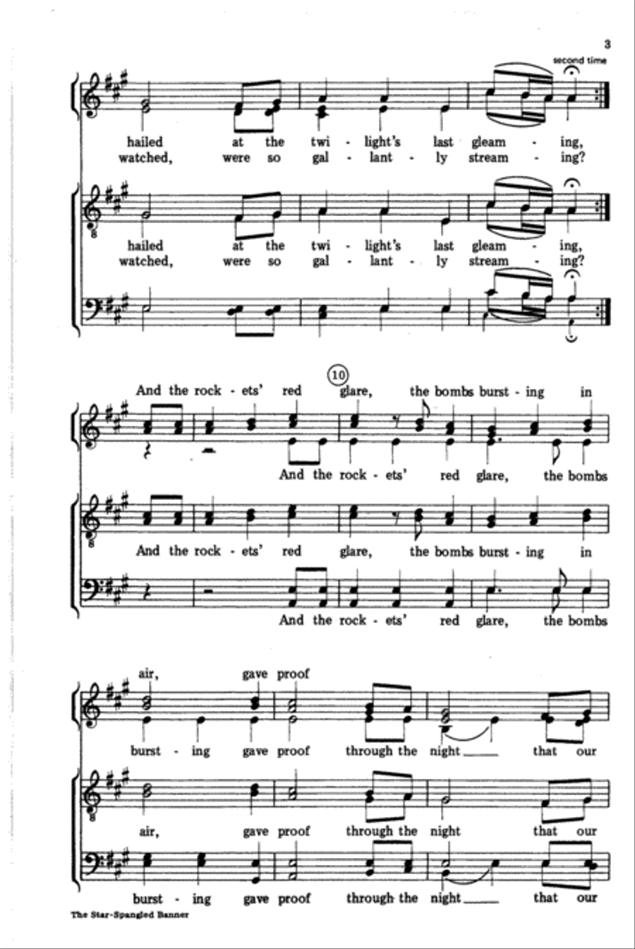 The Star Spangled Banner The Star Spangled Banner TTBB scores gallery preview page 3