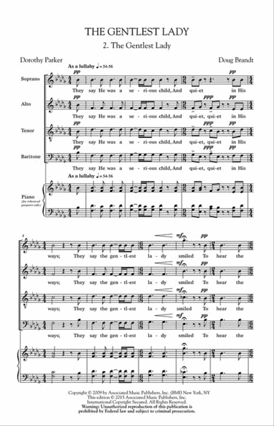 The Gentlest Lady 4-Part scores gallery preview page 2