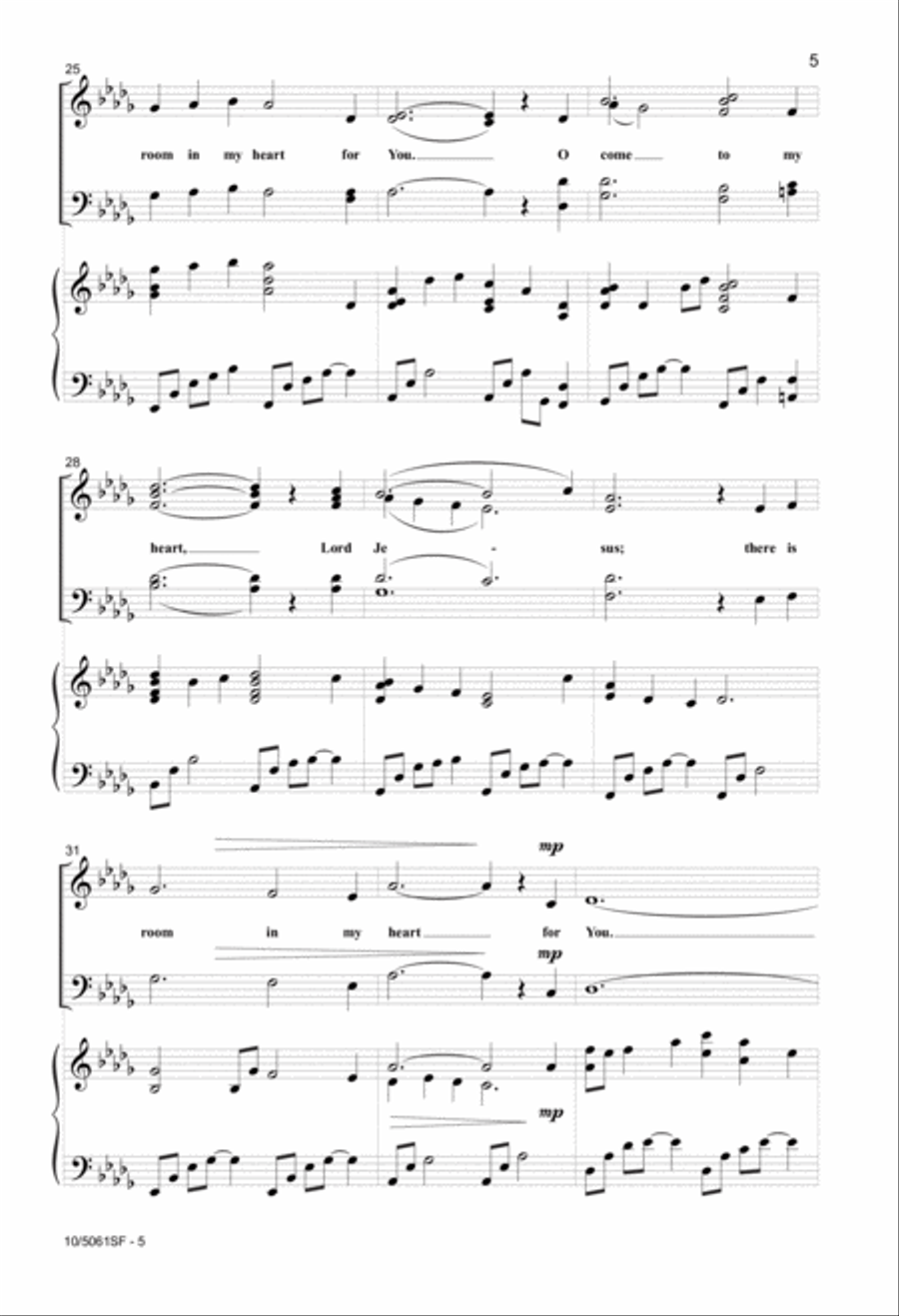 O Come to My Heart O Come to My Heart 4-Part scores gallery preview page 5