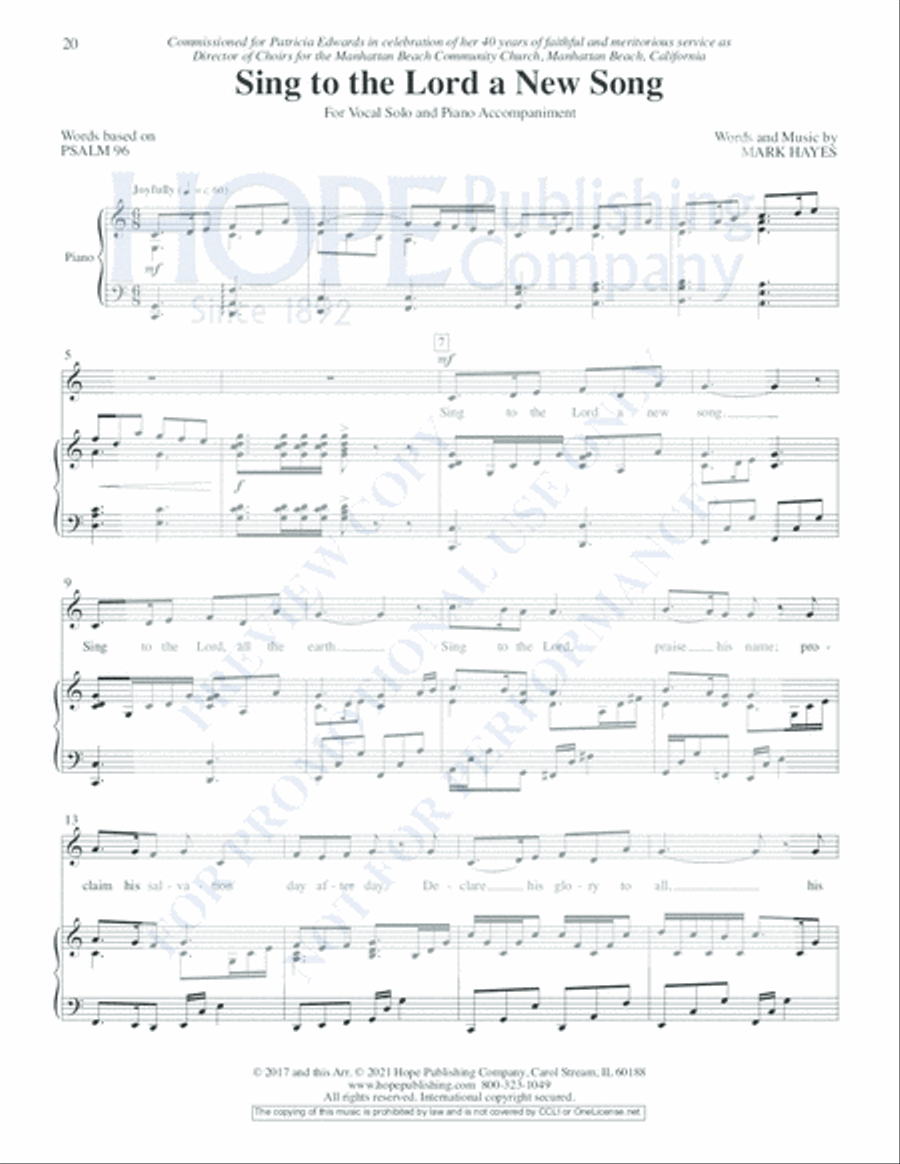 The Vocal Solos of Mark Hayes, Vol. 1 Voice Solo scores gallery preview page 5