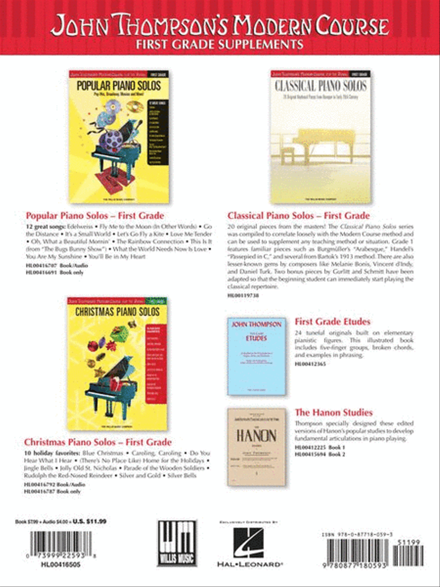 John Thompson's Modern Course for the Piano – First Grade (Book/Audio) Piano Method scores gallery preview page 8