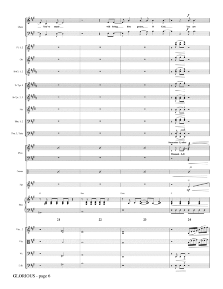 Glorious - Full Score Choir scores gallery preview page 6