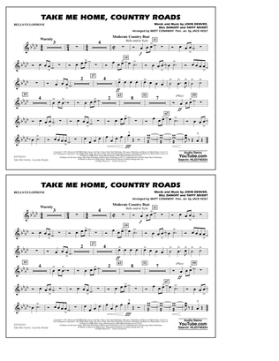 Book cover for Take Me Home, Country Roads (arr. Matt Conaway) - Bells/Xylophone