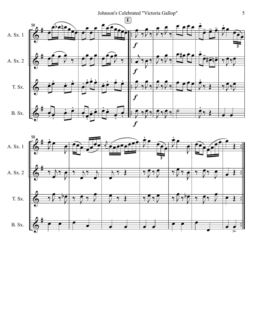 Victoria Gallop Saxophone Quartet scores gallery preview page 5
