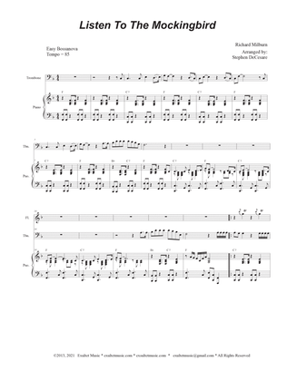 Listen To The Mockingbird (Trombone solo and Piano)