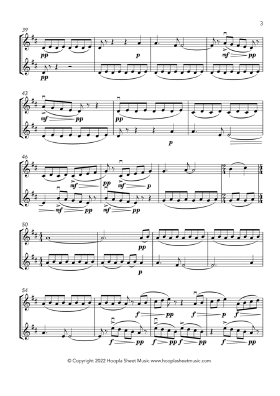America the Beautiful (Fantasy) String Duet scores gallery preview page 3